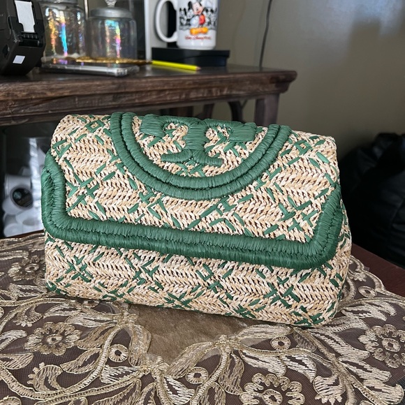 Tory Burch Fleming straw clutch - Picture 3 of 11